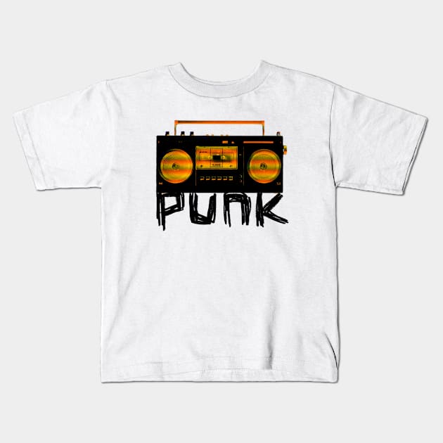 Music Vintage Punk Radio for Punk Kids T-Shirt by badlydrawnbabe